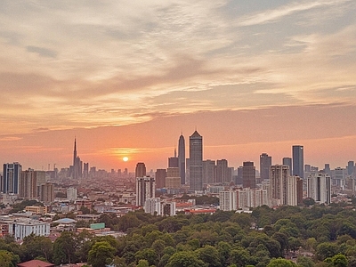现代城市背景