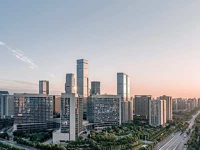 现代城市背景