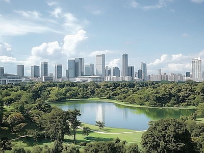 现代城市背景