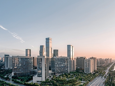 现代城市背景