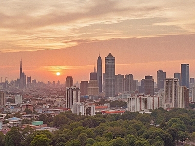 现代城市背景