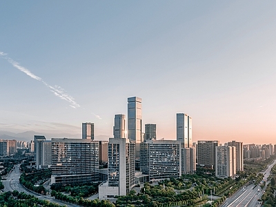 现代城市背景
