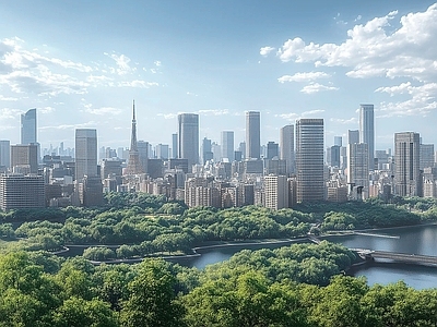 现代城市背景