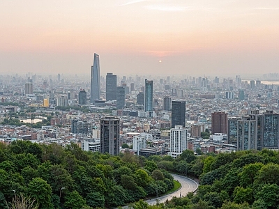 现代城市背景