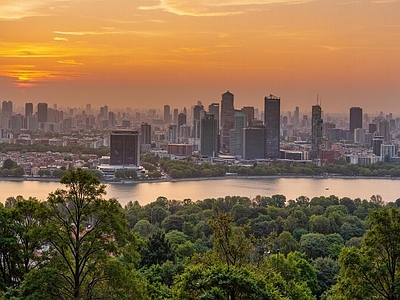 现代城市背景
