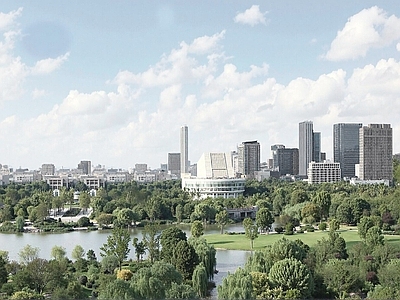 现代城市背景