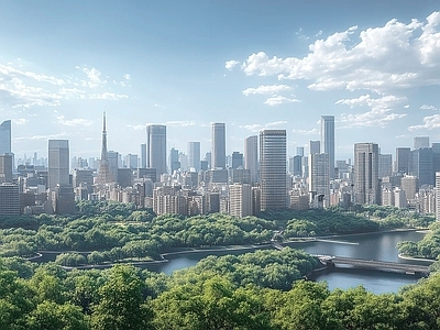 现代城市背景