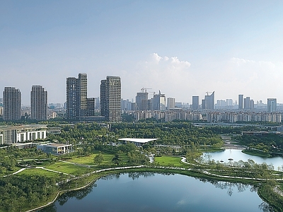 现代城市背景