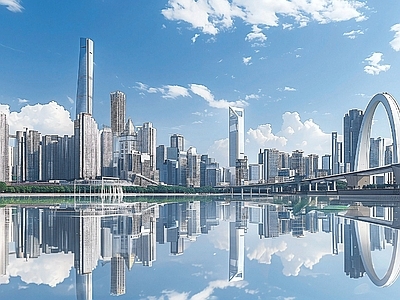 现代城市背景