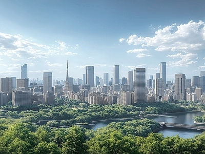 现代城市背景