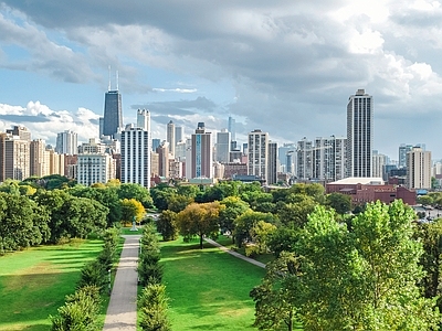 现代城市背景