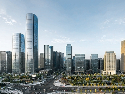 现代城市背景