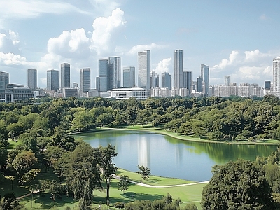 现代城市背景