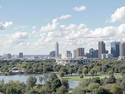 现代城市背景