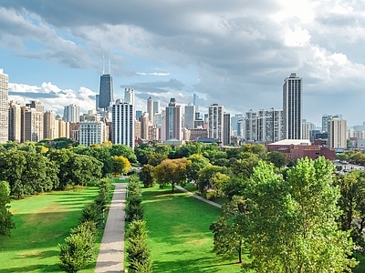 现代城市背景