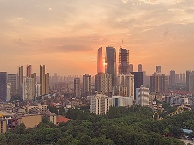 现代城市背景