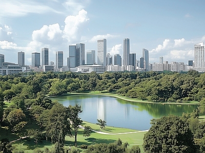 现代城市背景