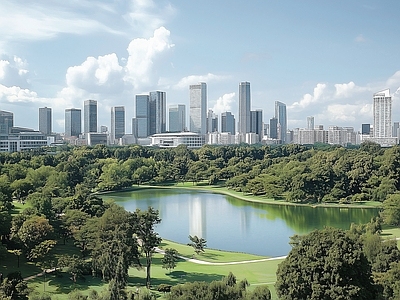 现代城市背景