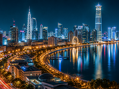 现代城市背景