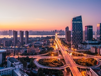 现代城市背景