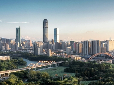 现代城市背景