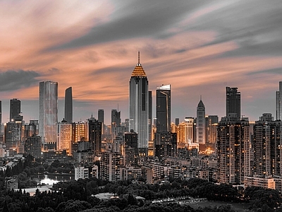 现代城市背景