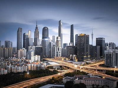 现代城市背景