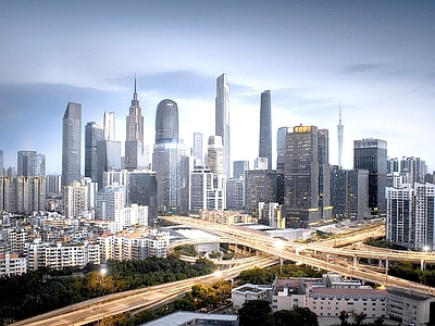 现代城市背景