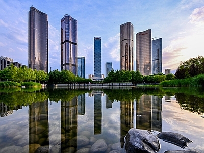 现代城市背景