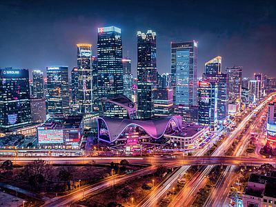 现代城市背景