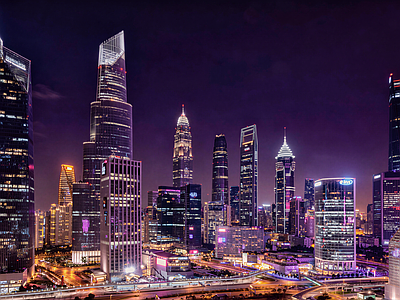 现代城市背景