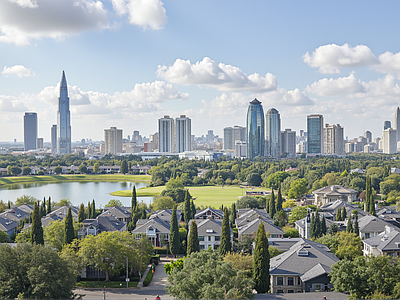 现代城市背景