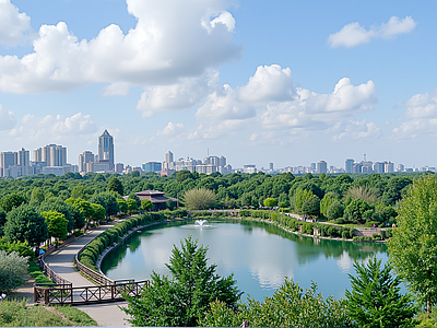 现代城市背景