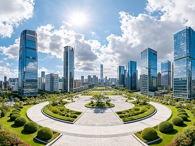 现代城市背景