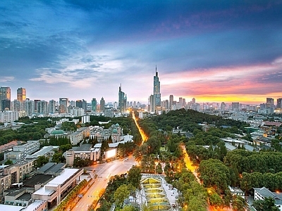现代城市背景