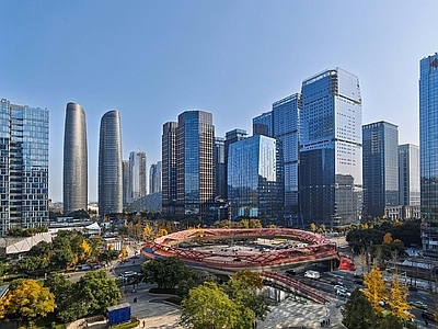 现代城市背景
