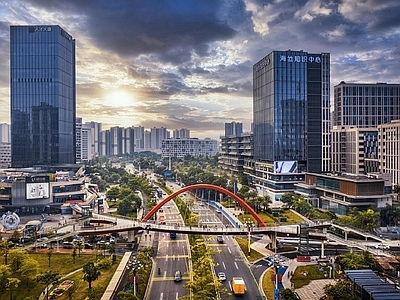 现代城市背景