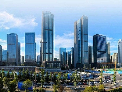 现代城市背景