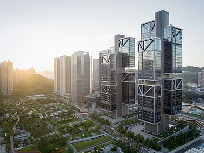 现代城市背景