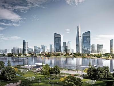 现代城市背景