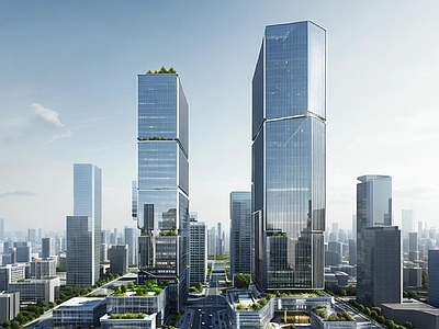 现代城市背景