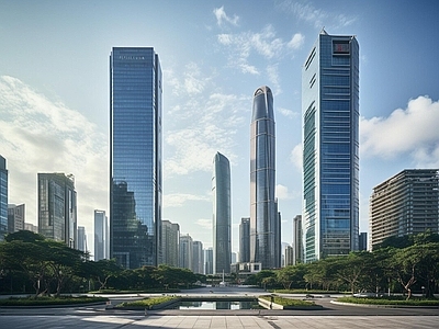 现代城市背景