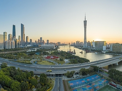 现代城市背景