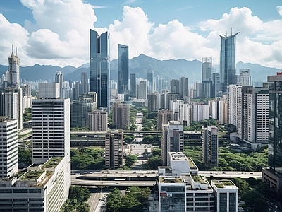 现代城市背景