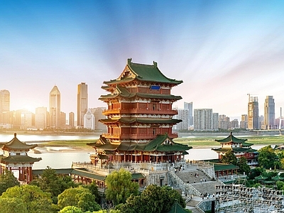 现代城市背景