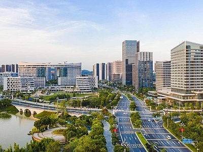 现代城市背景
