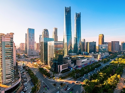 现代城市背景
