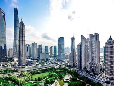 现代城市背景