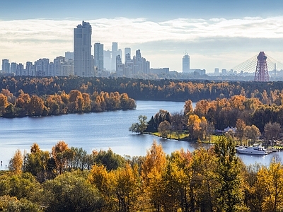 现代城市背景