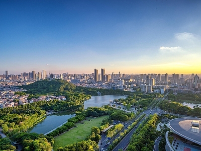 现代城市背景